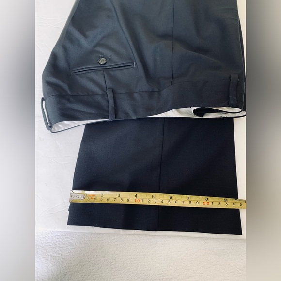 Talbots black 87% fine wool 2 Pc pants suit short blazer & straight pants US 8 - Picture 13 of 16
